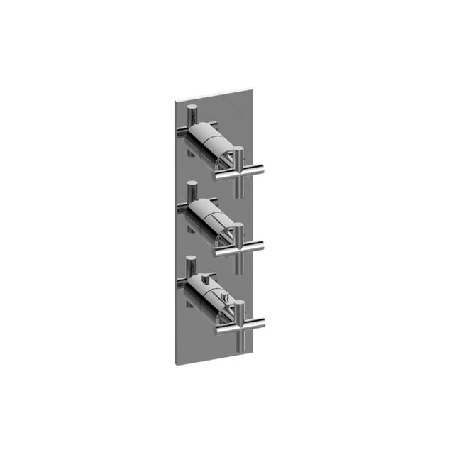 Graff - M.E./Terra Square M-Series Valve Trim with Three Handles - Architectural White