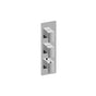 Graff - Sade/Targa Square M-Series Valve Trim with Three Handles - Architectural White
