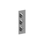 Graff - Phase Square M-Series Valve Trim with Three Handles - Architectural White