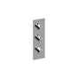 Graff - M.E. Square M-Series Valve Trim with Three Handles - Architectural White
