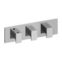 Graff - Solar Square M-Series Valve Trim with Three Handles (Horizontal Orientation) - Architectural White
