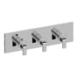 Graff - Immersion Square M-Series Valve Trim with Three Handles (Horizontal Orientation) - Architectural White