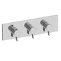 Graff - Terra Square M-Series Valve Trim with Three Handles (Horizontal Orientation) - Architectural White