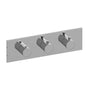 Graff - M.E. Square M-Series Valve Trim with Three Handles (Horizontal Orientation) - Architectural White