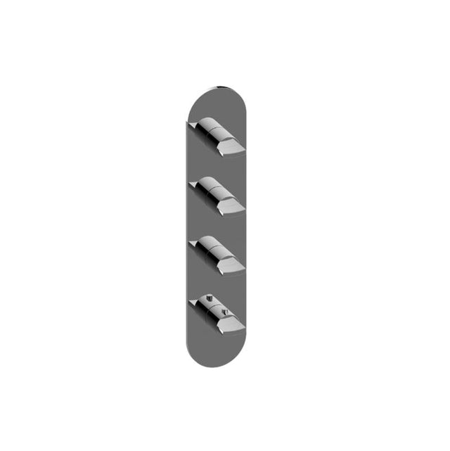 Graff - Sade/Targa Round M-Series Valve Trim with Four Handles - Architectural White