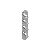Graff - M.E./Terra Round M-Series Valve Trim with Four Handles - Architectural White