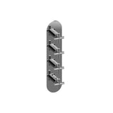 Graff - M.E./Terra Round M-Series Valve Trim with Four Handles - Warm Bronze Pvd