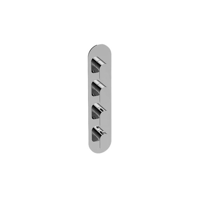 Graff - Sento Round M-Series Valve Trim with Four Handles - Architectural White