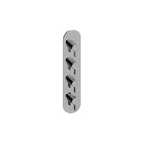 Graff - Terra Round M-Series Valve Trim with Four Handles - Architectural White