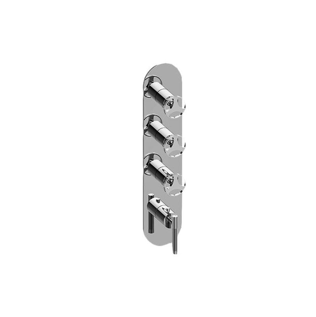 Graff - Harley Round M-Series Valve Trim with Four Handles - Architectural White