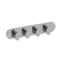 Graff - Ametis Round M-Series Valve Trim with Four Handles (Horizontal Orientation) - Architectural White
