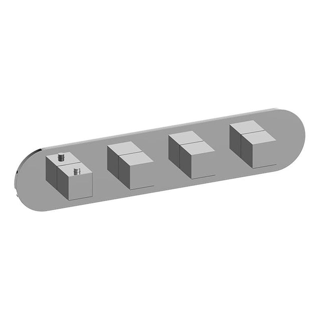 Graff - Incanto Round M-Series Valve Trim with Four Handles (Horizontal Orientation) - Architectural White