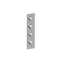 Graff - M.E. Square M-Series Valve Trim with Four Handles - Architectural White