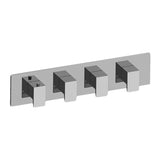 Graff - Solar Square M-Series Valve Trim with Four Handles (Horizontal Orientation) - Warm Bronze Pvd