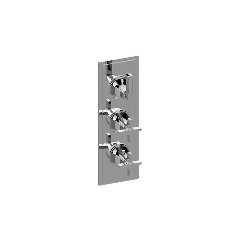 Graff - Finezza UNO M-Series Valve Trim with Three Handles - Warm Bronze Pvd