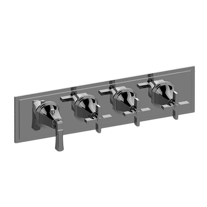 Graff - Finezza UNO M-Series Valve Trim with Four Handles (Horizontal Orientation) - Architectural White