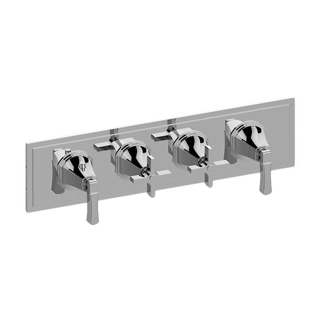 Graff - Finezza UNO M-Series Valve Trim with Four Handles (Horizontal Orientation) - Architectural White