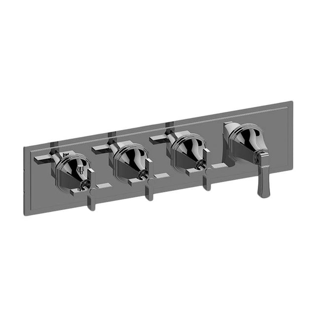 Graff - Finezza UNO M-Series Valve Trim with Four Handles (Horizontal Orientation) - Architectural White