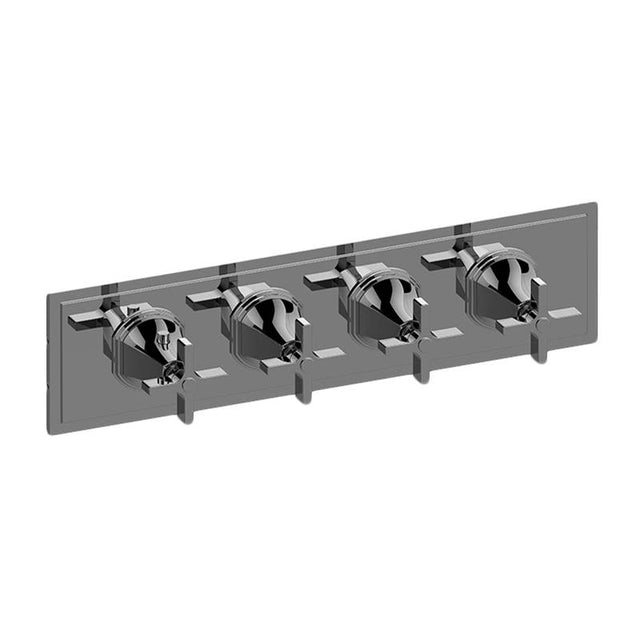 Graff - Finezza UNO M-Series Valve Trim with Four Handles (Horizontal Orientation) - Architectural White