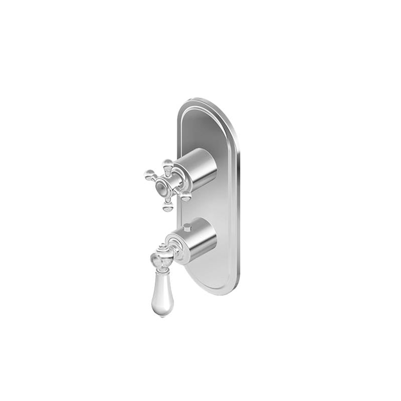 Graff - Adley Traditional M-Series Valve Trim with Two Handles - Vintage Brushed Brass