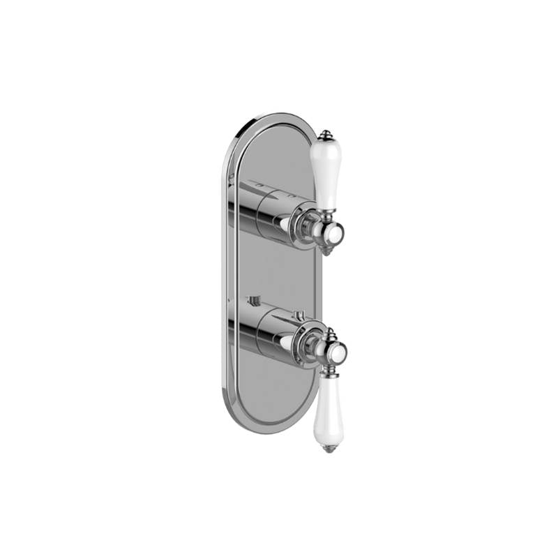 Graff - Adley Traditional M-Series Valve Trim with Two Handles - Architectural White