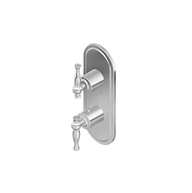 Graff - Lauren Traditional M-Series Valve Trim with Two Handles - Steelnox  Satin Nickel