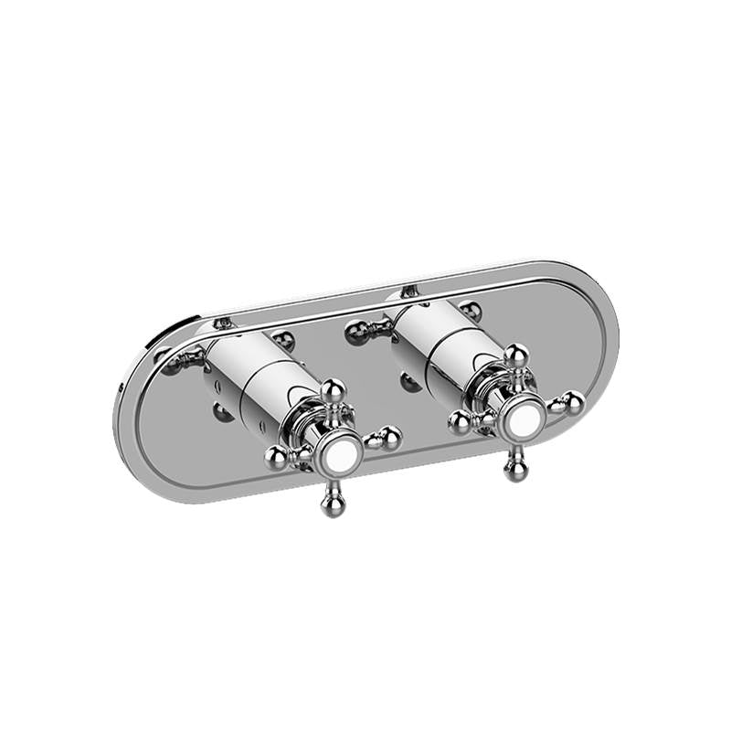 Graff - Adley Traditional M-Series Valve Trim with Two Handles (Horizontal Orientation) - Architectural White