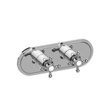 Graff - Adley Traditional M-Series Valve Trim with Two Handles (Horizontal Orientation) - Architectural White