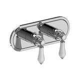Graff - Adley Traditional M-Series Valve Trim with Two Handles (Horizontal Orientation) - Architectural White