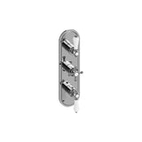 Graff - Adley Traditional M-Series Valve Trim with Three Handles - Architectural White