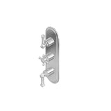 Graff - Adley Traditional M-Series Valve Trim with Three Handles - Vintage Brushed Brass