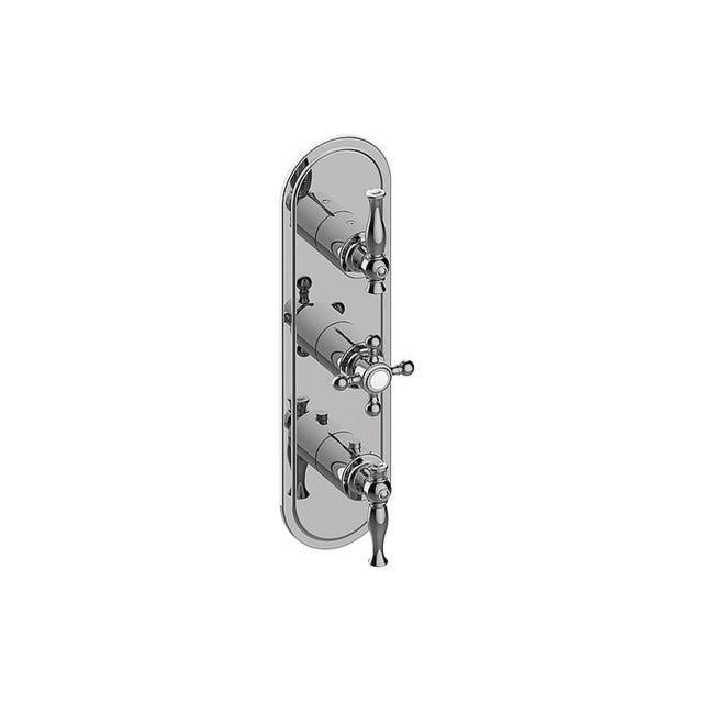 Graff - Lauren Traditional M-Series Valve Trim with Three Handles - Architectural White
