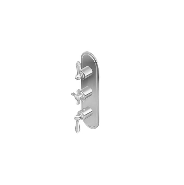 Graff - Camden Traditional M-Series Valve Trim with Three Handles - Architectural White