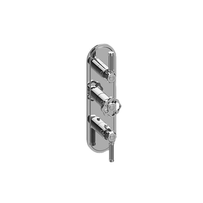 Graff - Vintage Traditional M-Series Valve Trim with Three Handles - Architectural White