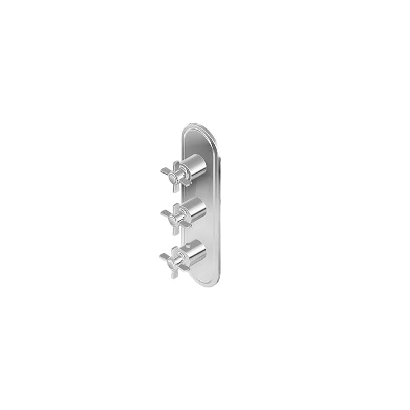 Graff - Camden Traditional M-Series Valve Trim with Three Handles - Architectural White