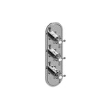Graff - Adley Traditional M-Series Valve Trim with Three Handles - Architectural White