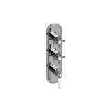 Graff - Adley Traditional M-Series Valve Trim with Three Handles - Architectural White