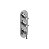 Graff - Adley Traditional M-Series Valve Trim with Three Handles - Architectural White