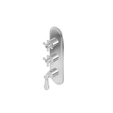 Graff - Adley Traditional M-Series Valve Trim with Three Handles - Vintage Brushed Brass