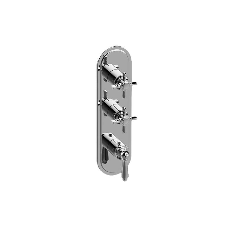 Graff - Camden Traditional M-Series Valve Trim with Three Handles - Architectural White