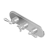 Graff - Camden Traditional M-Series Valve Trim with Three Handles (Horizontal Orientation) - Architectural White