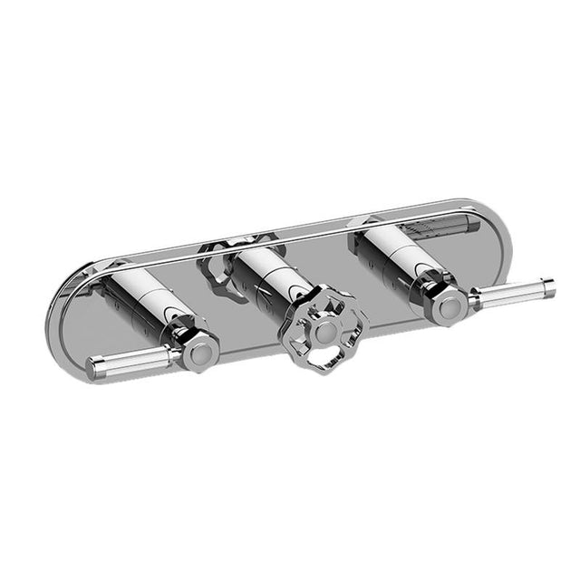 Graff - Vintage Traditional M-Series Valve Trim with Three Handles (Horizontal Orientation) - Architectural White