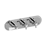 Graff - Adley Traditional M-Series Valve Trim with Three Handles (Horizontal Orientation) - Architectural White