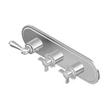 Graff - Camden Traditional M-Series Valve Trim with Three Handles (Horizontal Orientation) - Architectural White