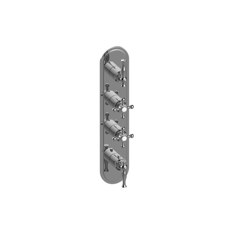 Graff - Lauren Traditional M-Series Valve Trim with Four Handles - Architectural White
