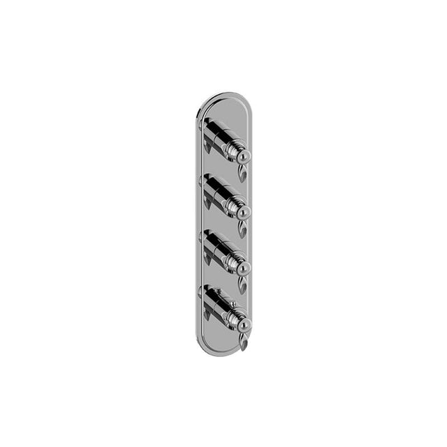 Graff - Topaz Traditional M-Series Valve Trim with Four Handles - Architectural White