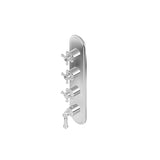 Graff - Adley Traditional M-Series Valve Trim with Four Handles - Vintage Brushed Brass