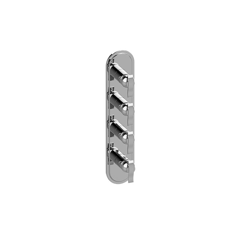 Graff - Bali Traditional M-Series Valve Trim with Four Handles - Architectural White