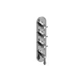 Graff - Adley Traditional M-Series Valve Trim with Four Handles - Architectural White