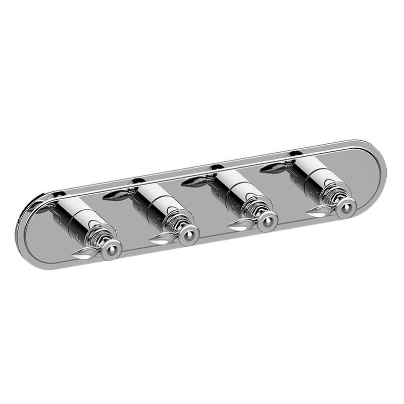Graff - Topaz Traditional M-Series Valve Trim with Four Handles (Horizontal Orientation) - Architectural White